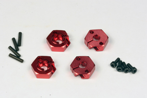 T.O.P. Clamp Type 5.2mm Hex wheel Adapter Set (Red)