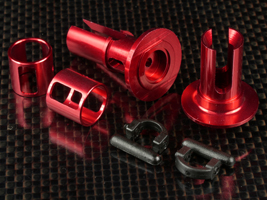 Aluminum Differential Hop-Up Set (Red)