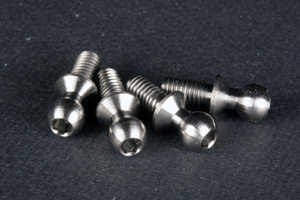 4.3mm Ball Stud with 2mm Hex Socket(short)(Titanium 64)(4pcs)