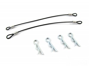 Zeppin Racing Black �EASY PULL� Body Pin Wire 100mm 1Pr
