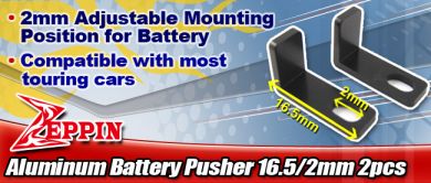 Zeppin Racing Aluminium Battery Pusher 16/2mm 2pcs
