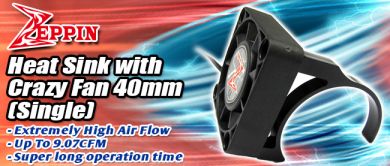 Zeppin Heat Sink with Crazy Fan 40mm (Single)