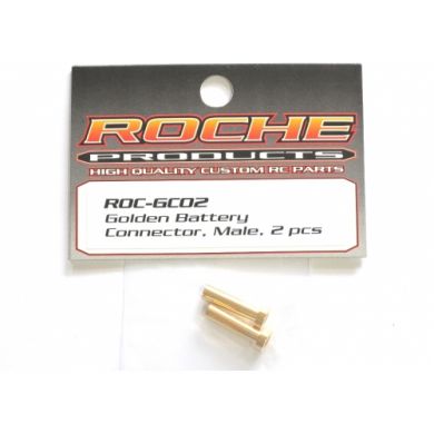 Roche Golden Battery Connector, Male, 2 pcs